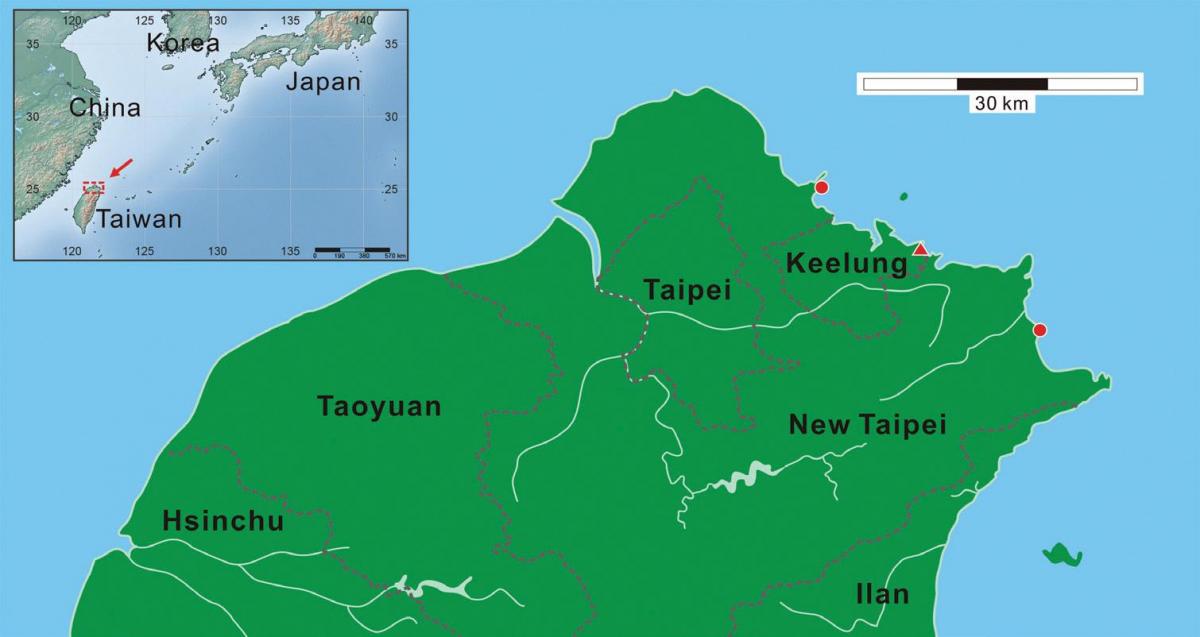 kaskazini mwa Taiwan ramani