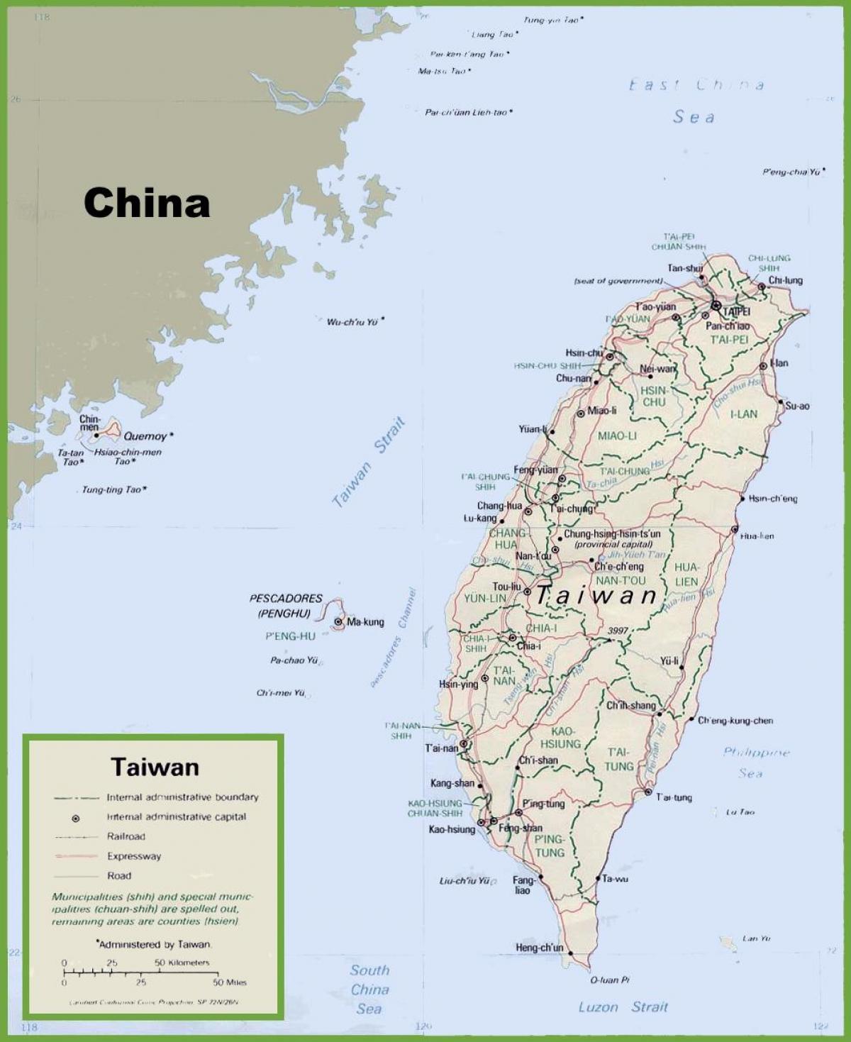 ramani ya Taiwan