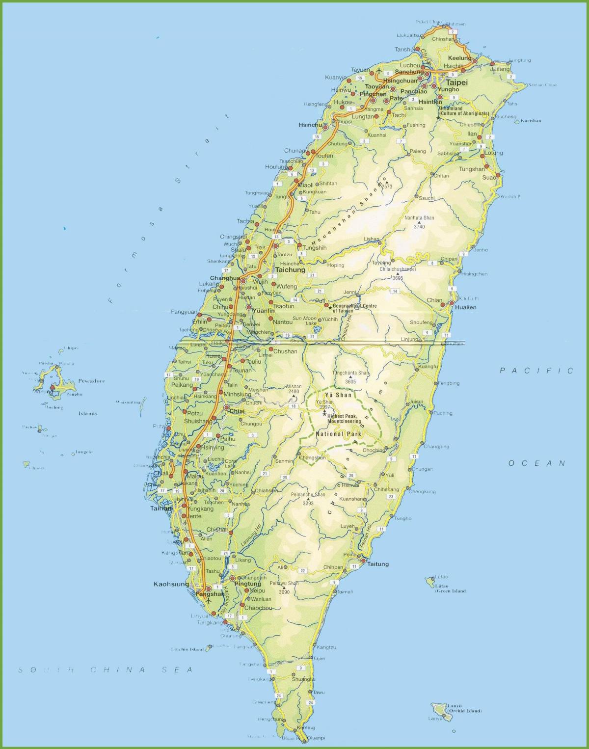 ramani ya Taiwan