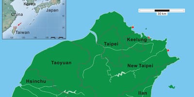 Kaskazini mwa Taiwan ramani