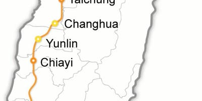 Taiwan bullet train ramani