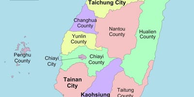 Ramani ya Taiwan kata 