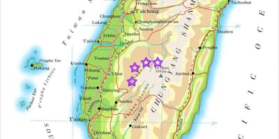 Ramani ya Taiwan milima