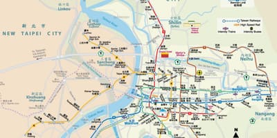 Taiwan mrt kituo cha ramani
