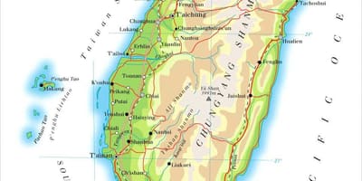 Ramani ya Taiwan mto