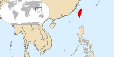 Taiwan nchi katika ramani ya dunia