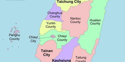 Ramani ya Taiwan ya kisiasa