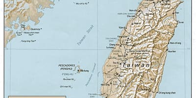 Ramani ya Taiwan topographic