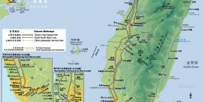 Taiwan reli treni ramani
